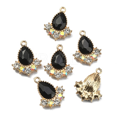 Glass Rhinestone Pendants FIND-TAC0017-07LG-09-1