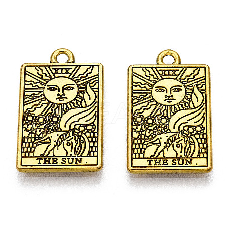Rack Plating Alloy Pendants PALLOY-WH0103-04F-AG-1