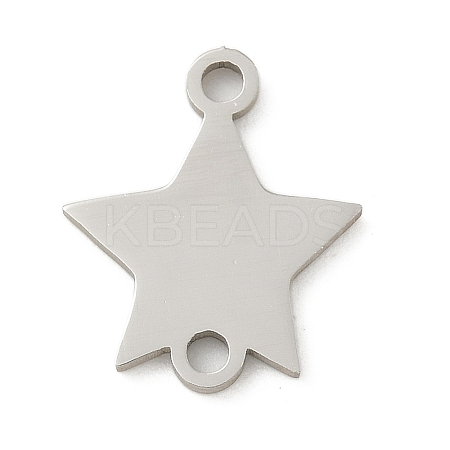 201 Stainless Steel Laser Cut Connector Charms STAS-R133-02P-13-1
