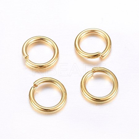 304 Stainless Steel Open Jump Rings X-STAS-O098-02G-05-1