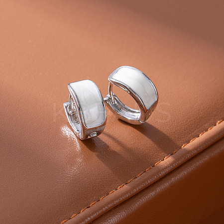 Brass Enamel Hoop Earrings FS-WG3C3EB-06-1