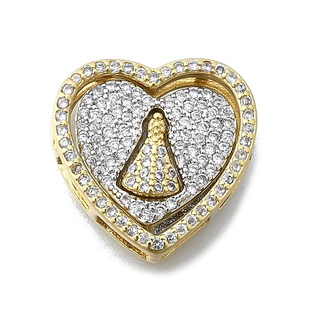 Brass Micro Pave Cubic Zirconia Pendants Set KK-V010-08GP-01-1