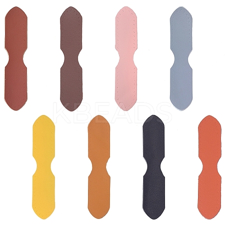 8 Bags 8 Colors Cowhide Purse Suspension Clasps Bag Strap Connector Fabric PURS-CL0001-04B-1