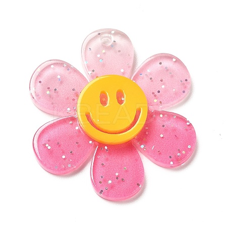 Gradient Color Transparent Acrylic Pendants OACR-H004-01A-1