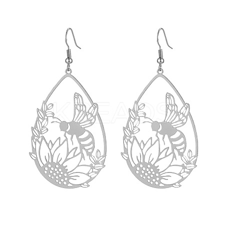 Hollow Brass Dangle Earrings for Women WG72A0C-09-1