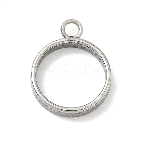 304 Stainless Steel Open Back Bezel Pendants STAS-B126-06A-P-1