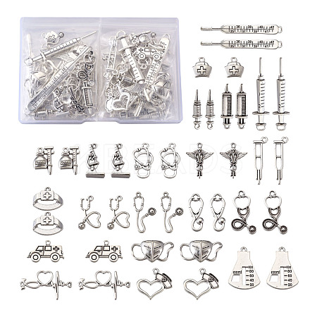 Tibetan Style Zinc Alloy Pendants TIBEP-TA0002-36AS-RS-1