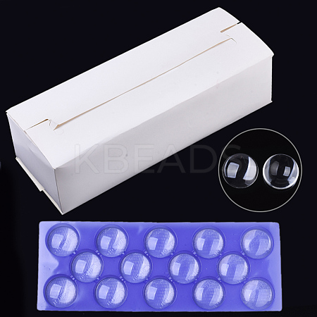 Transparent Glass Cabochons GGLA-R026-45mm-B-1