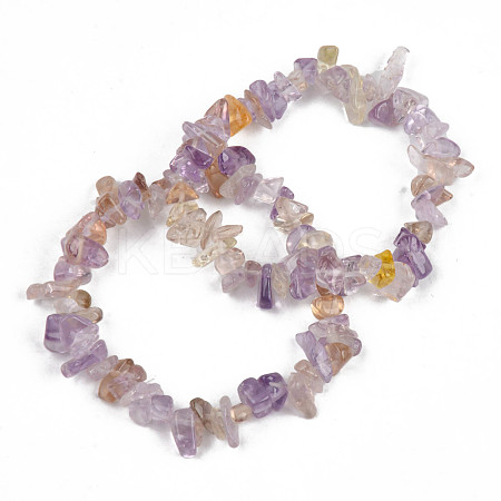 Unisex Chip Natural Ametrine Beaded Stretch Bracelets BJEW-S143-52-1