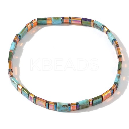 Bohemian Glass Seed Beaded Stretch Bracelets JM4508-60-1