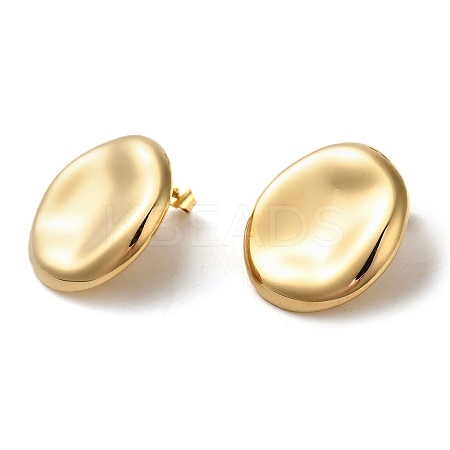 PVD Vacuum Plating 304 Stainless Steel Stud Earrings EJEW-C085-07G-1