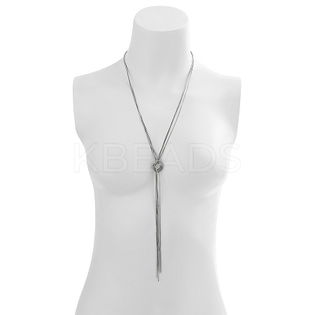 Brass Snake Chains Lariat Necklaces WG418B2-16-1