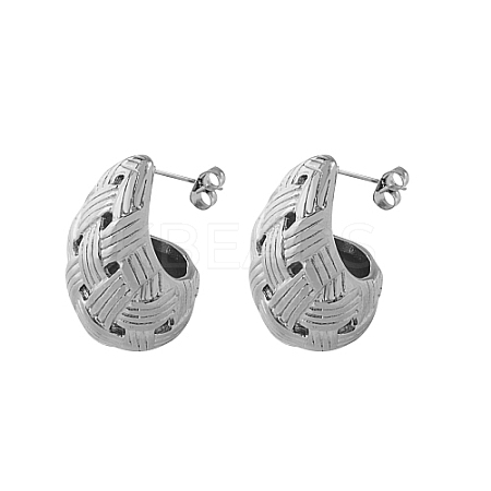 304 Stainless Steel Stud Earrings for Women IL8099-5-1