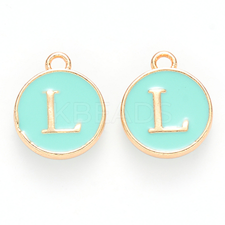 Golden Plated Alloy Enamel Charms LS-ENAM-S118-05L-1