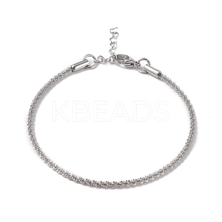 Non-Tarnish 304 Stainless Steel Bone Rope Chain Bracelet for Women LS-BJEW-I311-01B-P-1
