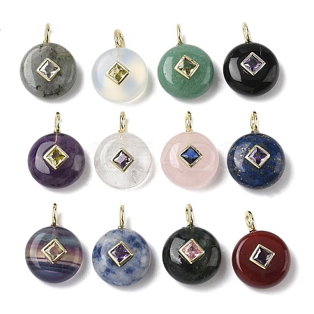 Natural & Synthetic Mixed Gemstone Pendants G-I391-01G-1