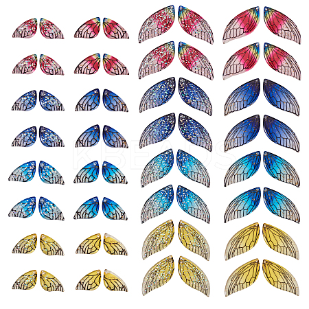 64Pcs 32 Styles Epoxy Resin Pendants FIND-CD0001-43-1