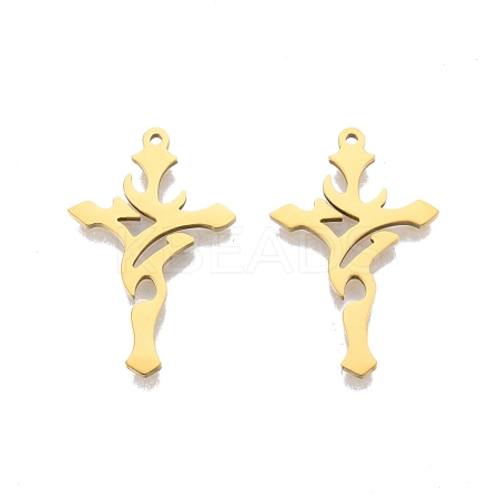 Ion Plating(IP) 201 Stainless Steel Pendants STAS-N098-097LG-1