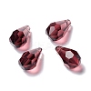Faceted Transparent A5 Glass Pendants GLAA-D003-03-2