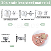 304 Stainless Steel Stud Earring Findings EJEW-SP0001-17I-2