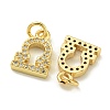 Rack Plating Brass Micro Pave Cubic Zirconia Pendants KK-K386-02C-G-2