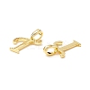 Rack Plating Eco-Friendly Brass Letter Pendants KK-K265-02G-T-2