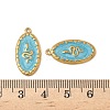304 Stainless Steel Enamel Pendants STAS-V015-34G-3