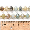 Natural Flower Amazonite Beads Strands G-P573-A66-10x6mm-5