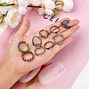 9Pcs 9 Style 304 Stainless Steel Hand & Infinite & Heart & Moon Cuff Rings RJEW-SZ0001-19-5