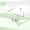 Rotating Sun Natural Rose Quartz Link Bracelets GG-CBA0251-11P-01-3