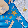 64Pcs 8 Styles Star Glitter Hotfix Rhinestone FIND-PH0023-19-4