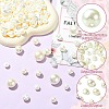 About 660 Pcs 330G 11 Styles 1-Hole ABS Plastic Imitation Pearl Buttons BUTT-CJ0001-08-3