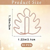 50Pcs Iron Paper Clips OFST-CP0001-05RG-2