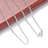 Tarnish Resistant 304 Stainless Steel Cable Chain Necklaces STAS-O037-120P-3
