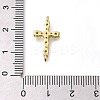 Brass Pave Cubic Zirconia Connector Charms KK-M101-03C-G01-3