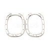 Brass Oval with Polka Dot Hoop Earrings for Woman EJEW-F314-02C-P-1