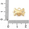 Brass Pave Clear Cubic Zirconia Bowknot Links KK-D024-15G-3