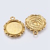 Alloy Pendant Cabochon Settings X-PALLOY-A18941-AG-FF-2