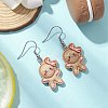 Resin Pendants & 304 Stainless Steel Dangle Earrings for Women EJEW-JE06234-02-1