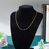Brass Singapore Chain Necklace NJEW-TA0001-17-7