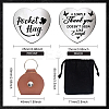 Heart Double-Sided Engraved Stainless Steel Commemorative Decision Maker Coin Set AJEW-GL0002-01J-2