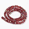 Electroplate Transparent Glass Beads Strands EGLA-A034-T8mm-R05-2