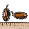 Natural Tiger Eye Pendants G-I370-07AS-07-3