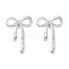 304 Stainless Steel Bowknot Stud Earrings EJEW-D281-03S-1
