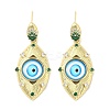 Rack Plating Brass Micro Pave Clear Cubic Zirconia Stud Earrings for Women EJEW-M260-23G-02-1