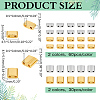 180Pcs 4 Styles 2-Hole Glass Seed Beads SEED-ME0001-09B-2