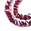 Electroplate Transparent Glass Beads Strands GLAA-N021-4mm-26-4