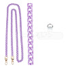 Acrylic Cell Phone Crossbody Curb Chain HJEW-AB00686-1