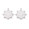 304 Stainless Steel Christmas Snowflake Pendants STAS-T067-38P-1