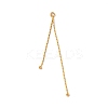 Brass Boston Link Chain Tassel Big Pendants KK-G510-06G-1